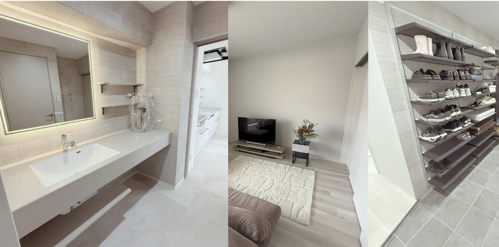 ホテルライクなグレージュの空間へ